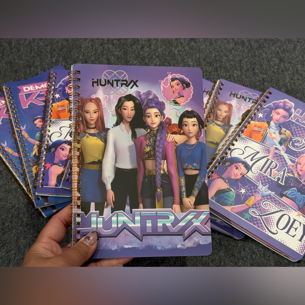 KPOP DEMON HUNTERS - HUNTRX Spiral Notebook with Illustrated Cover